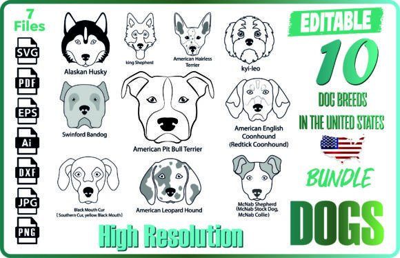 10 American Dog Breeds – Bundle