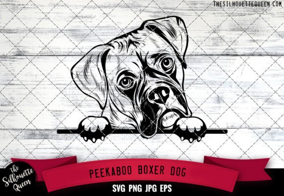 Boxer Peekaboo Dog Face
