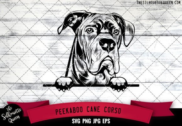 Cane Corso Peekaboo Dog Face