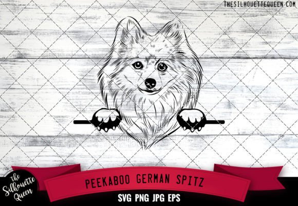 German Spitz Peekaboo Dog Face