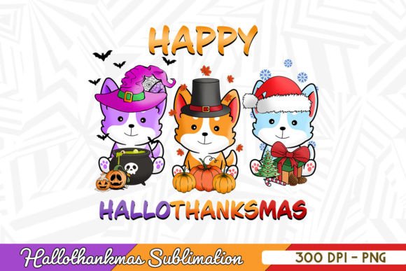 Happy Hallothanksmas Dog Sublimation