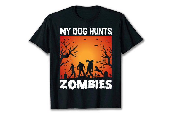 My Dog Hunts Zombies Halloween
