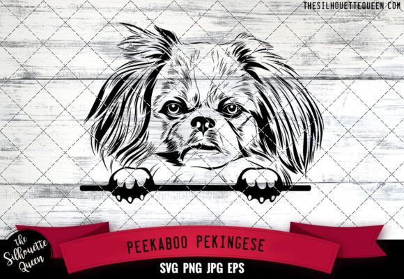 Pekingese Peekaboo Dog Face