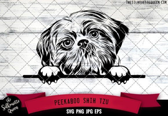 Shih Tzu Peekaboo Dog Face